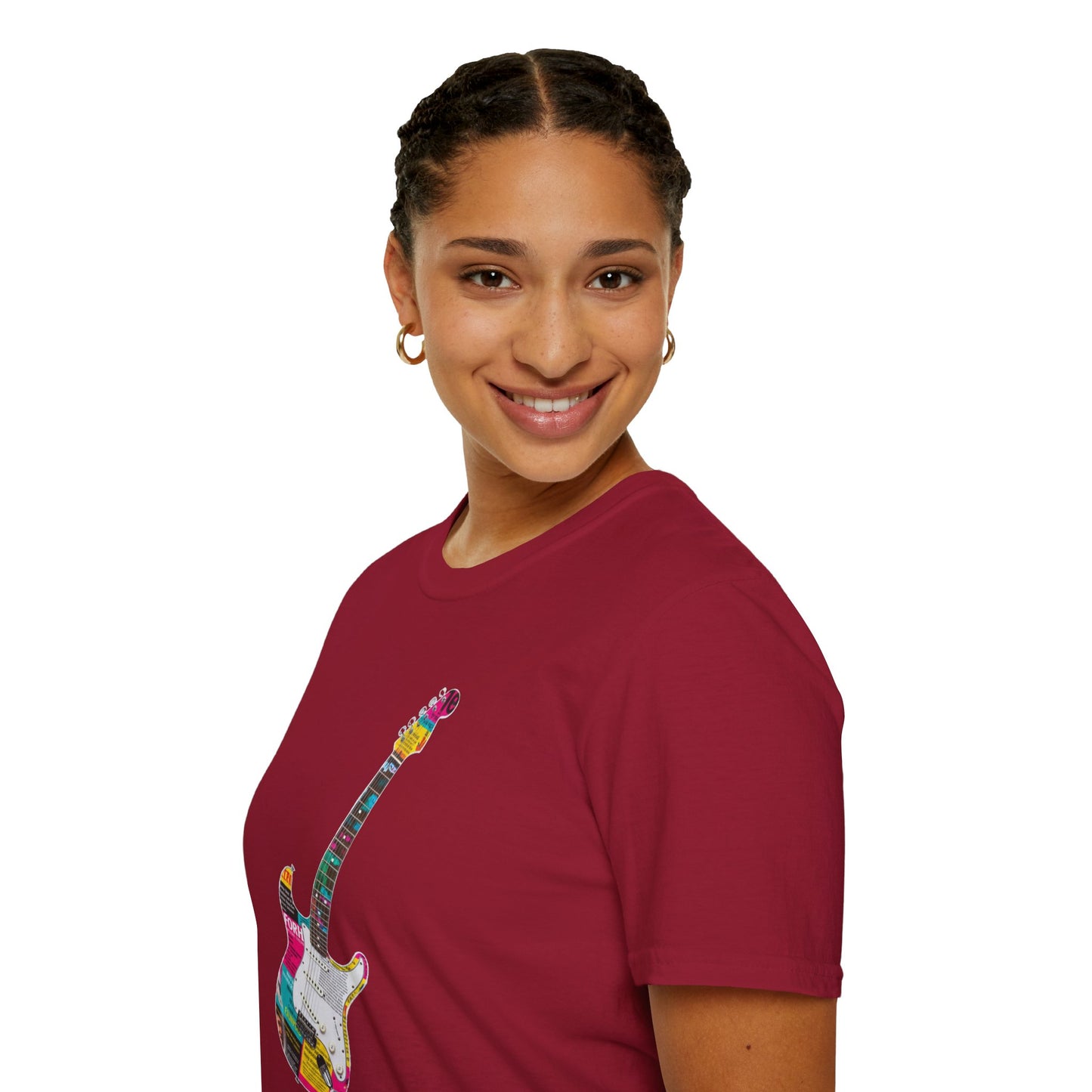 Strat style guitar cutout graphic