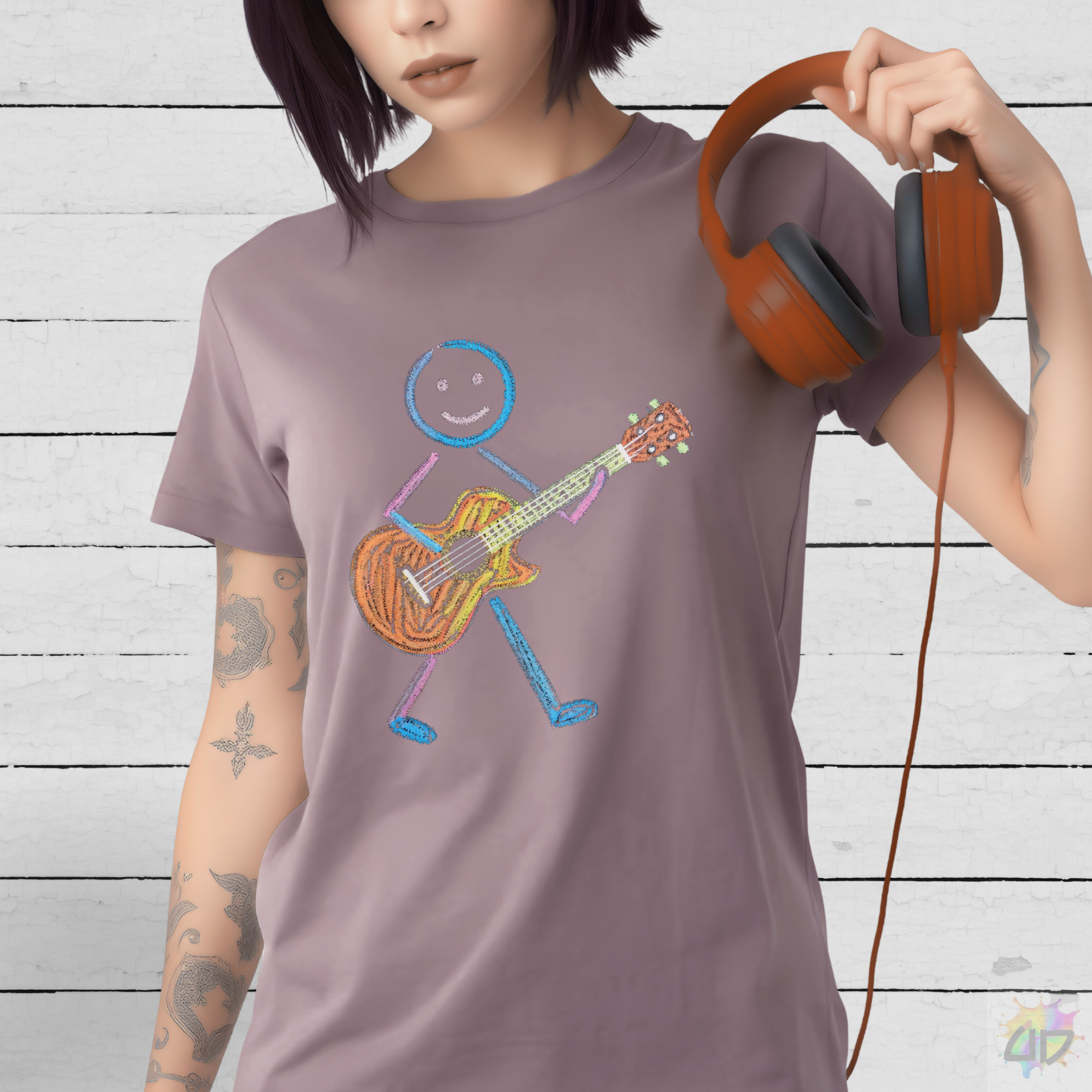 Crayon Guitarist Graphic Tee.