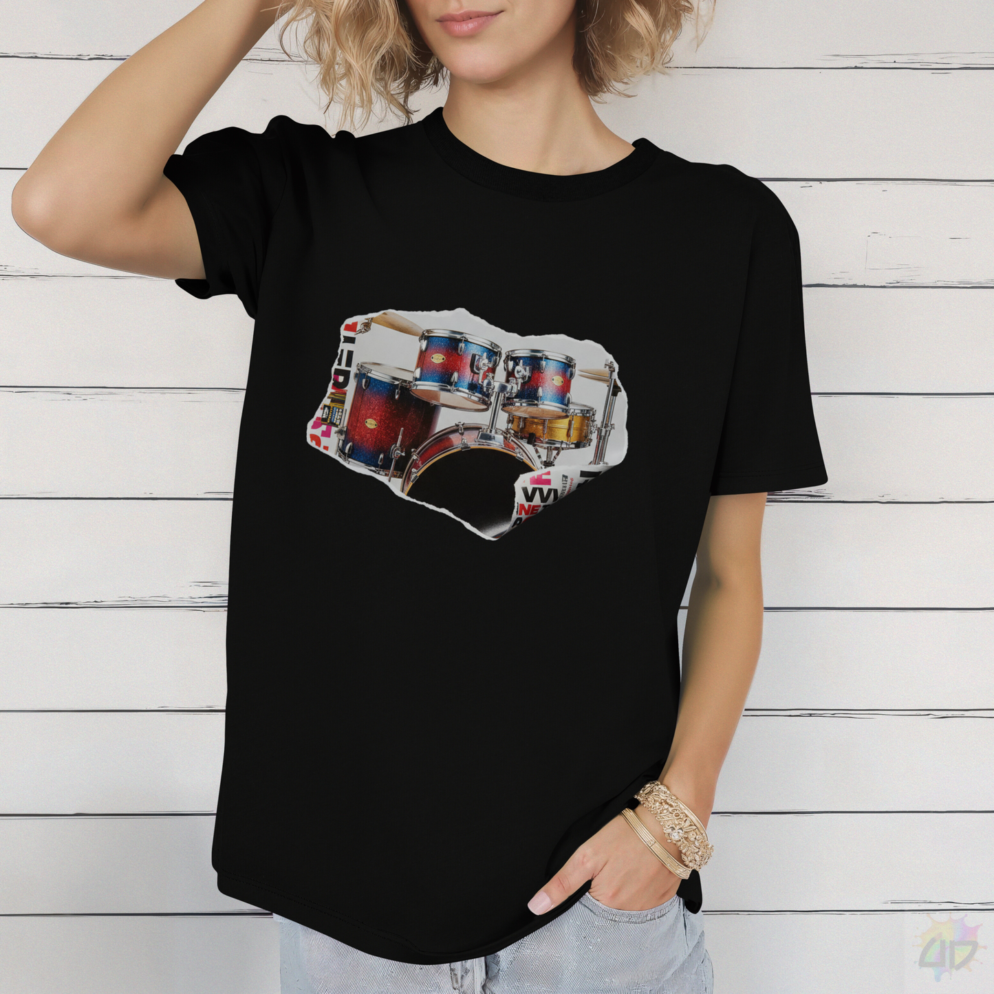 Tom Rack Magazine Cut-out Graphic Tee.