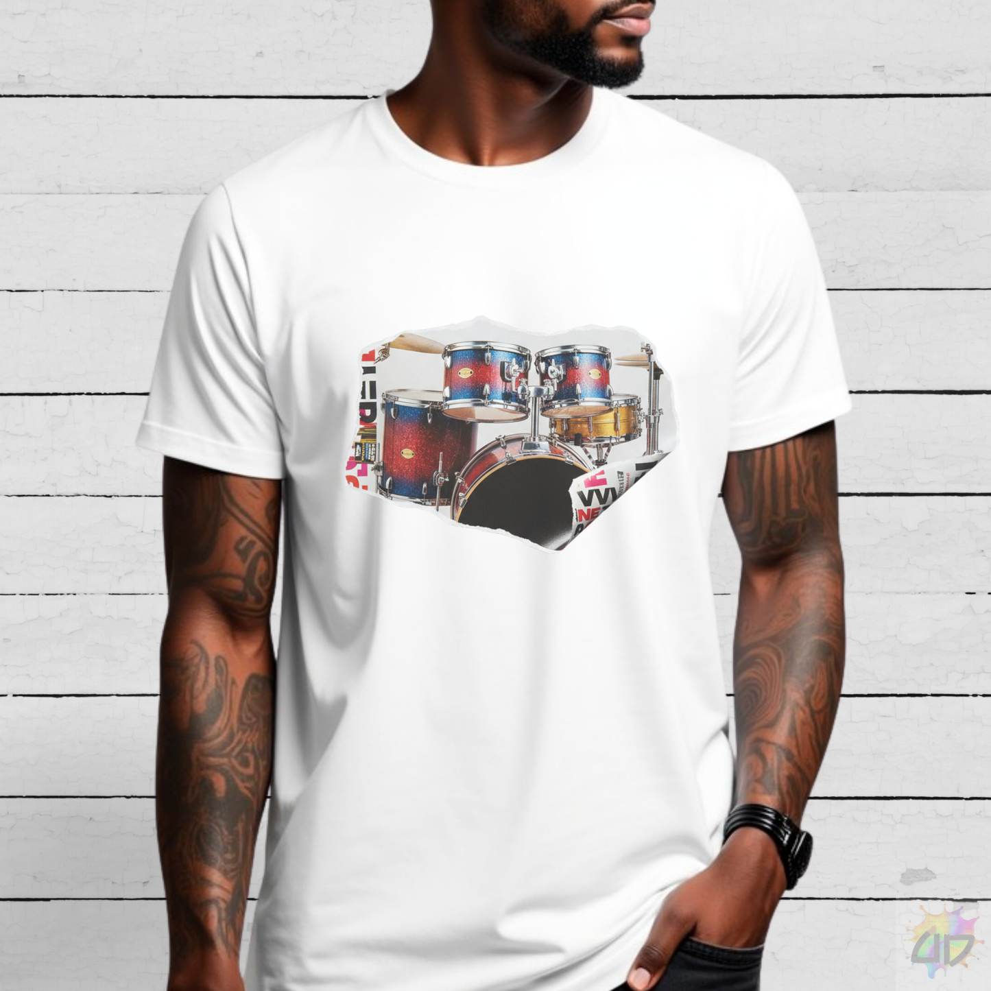 Tom Rack Magazine Cut-out Graphic Tee.