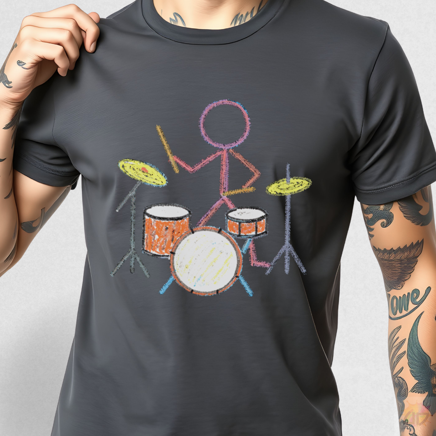 Crayon Drummer Graphic Tee.