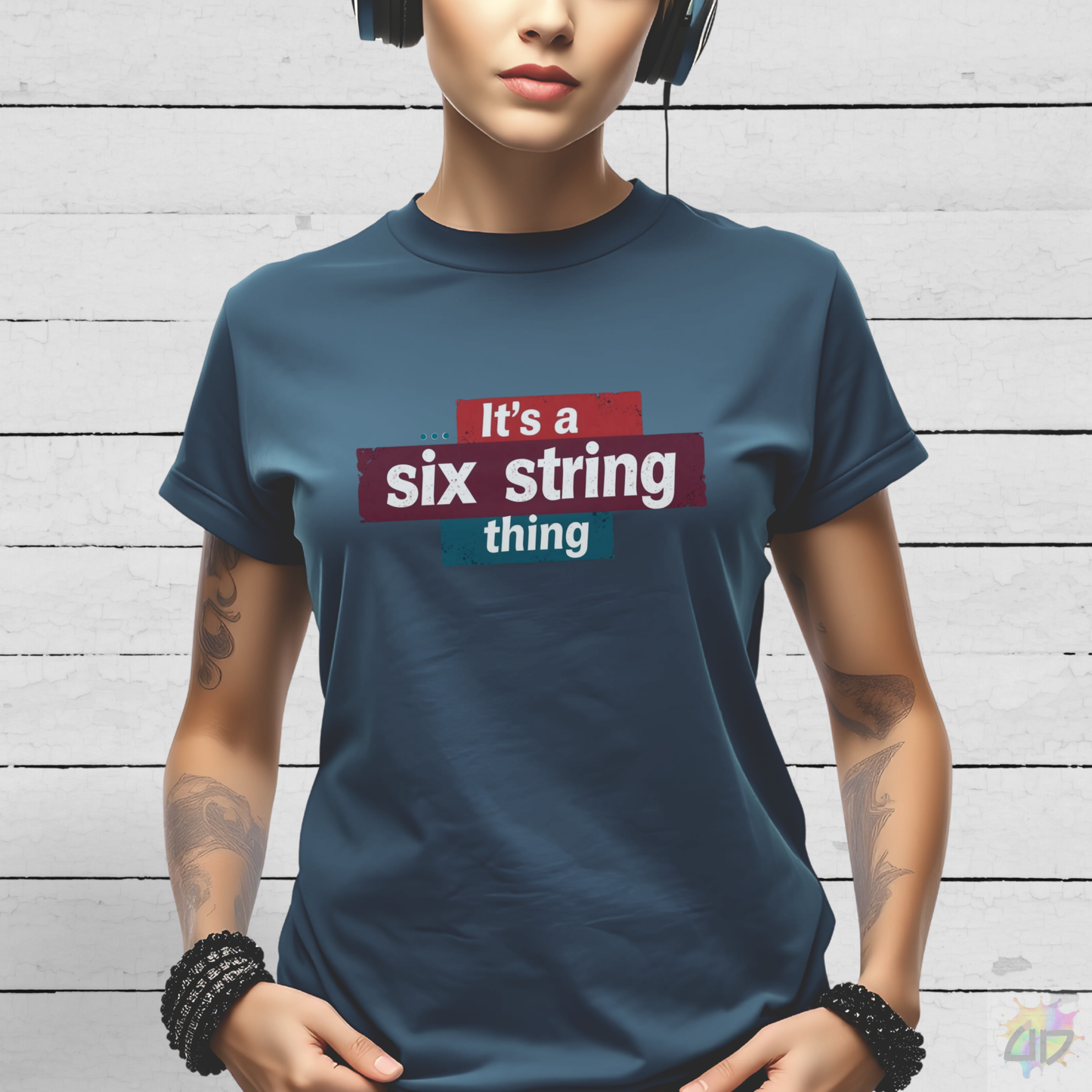 "It's a six-string thing" in Highlight Text Graphic Tee.
