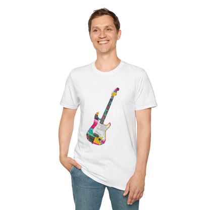 Strat style guitar cutout graphic