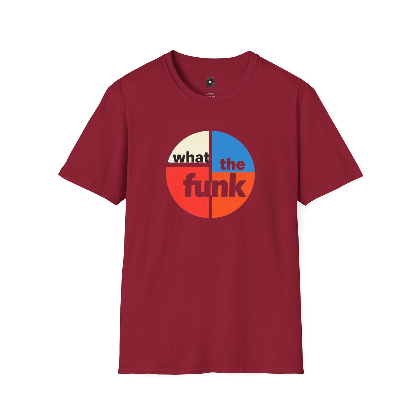 "What The Funk" in a Retro Graphic Tee.