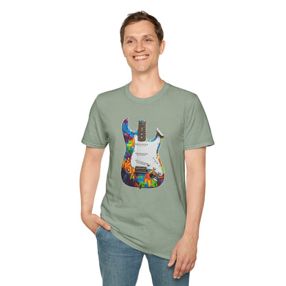 Strat style body cutout graphic