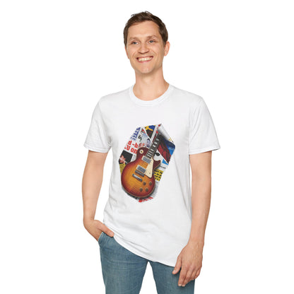 LP style guitar body cutout graphic