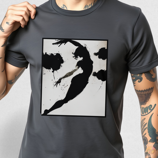 Bass Clef in a Woman's Silhouette on a White Background Graphic Tee.