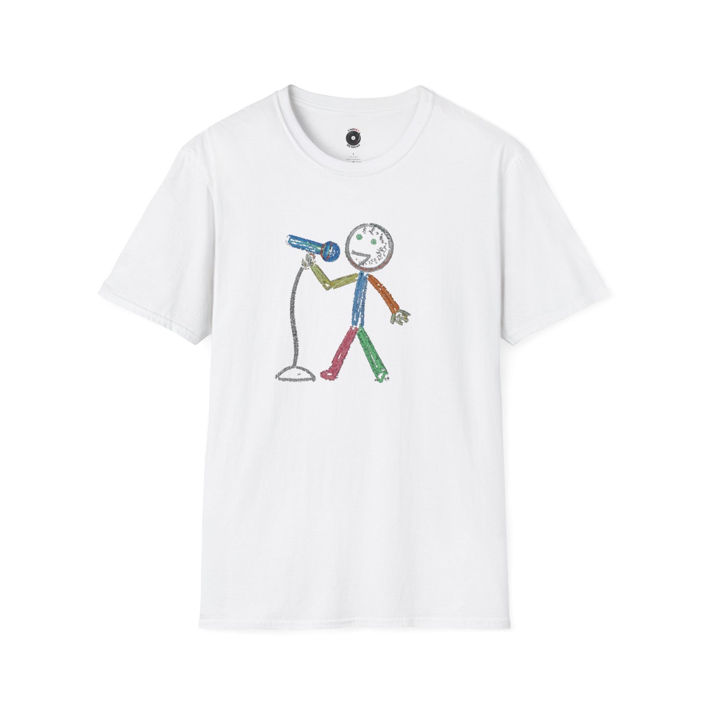 Singer in crayon graphic