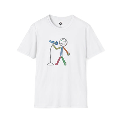 Singer in crayon graphic