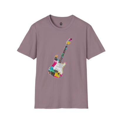 Strat style guitar cutout graphic