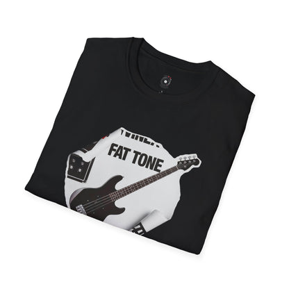 "Fat Tone" black bass cutout graphic