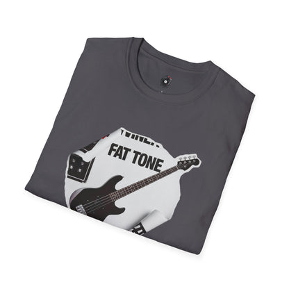 "Fat Tone" black bass cutout graphic
