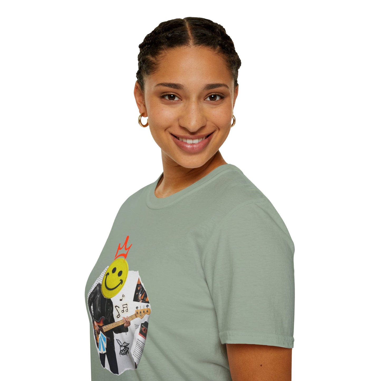 Rock bassist graffiti graphic