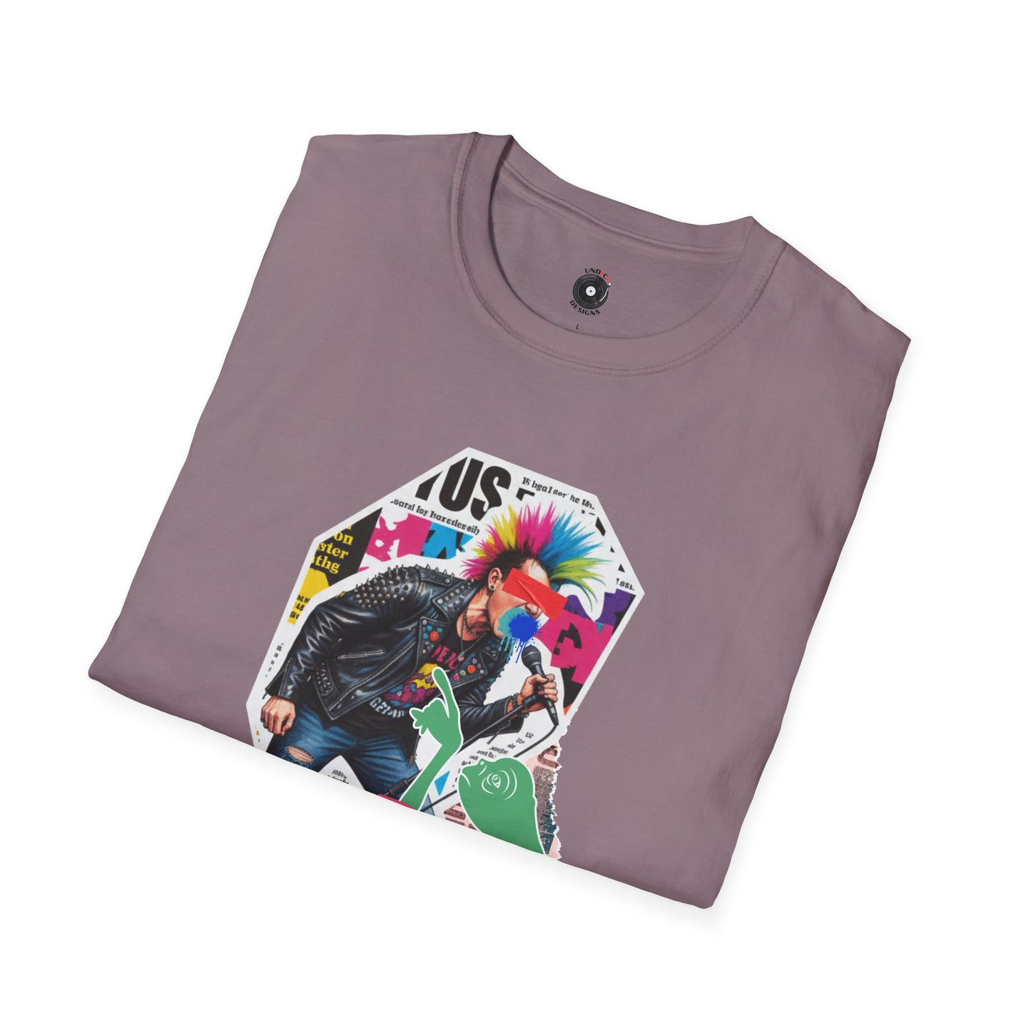 Colorful Punk Rock singer graffiti graphic