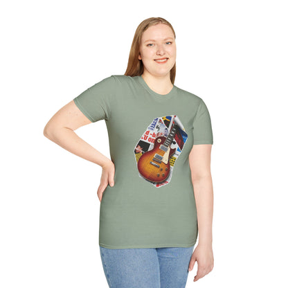 LP style guitar body cutout graphic