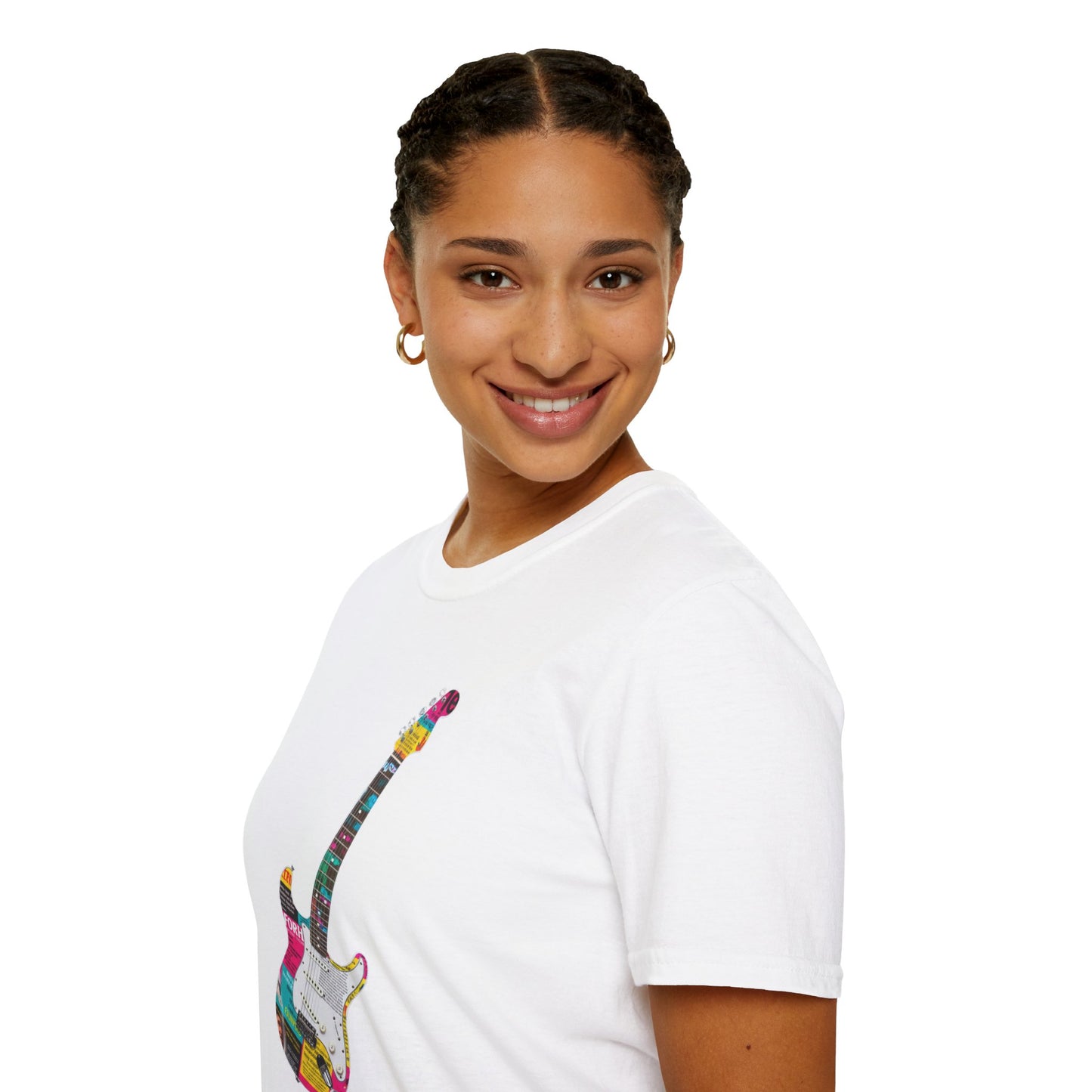 Strat style guitar cutout graphic