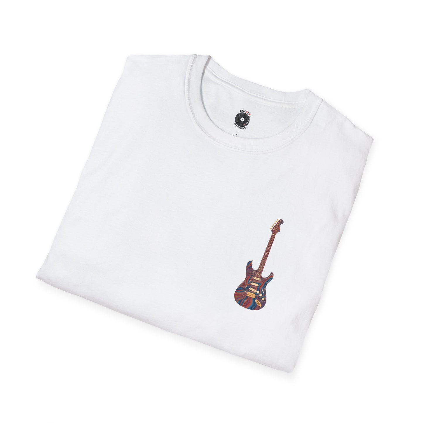 Psychedelic strat style pocket graphic tee