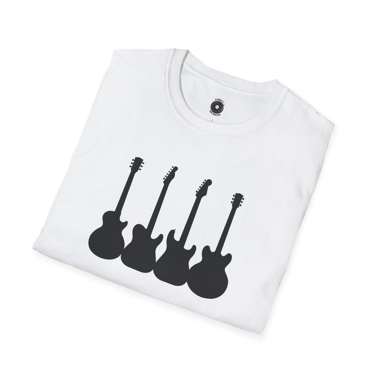 Four guitar silhouettes