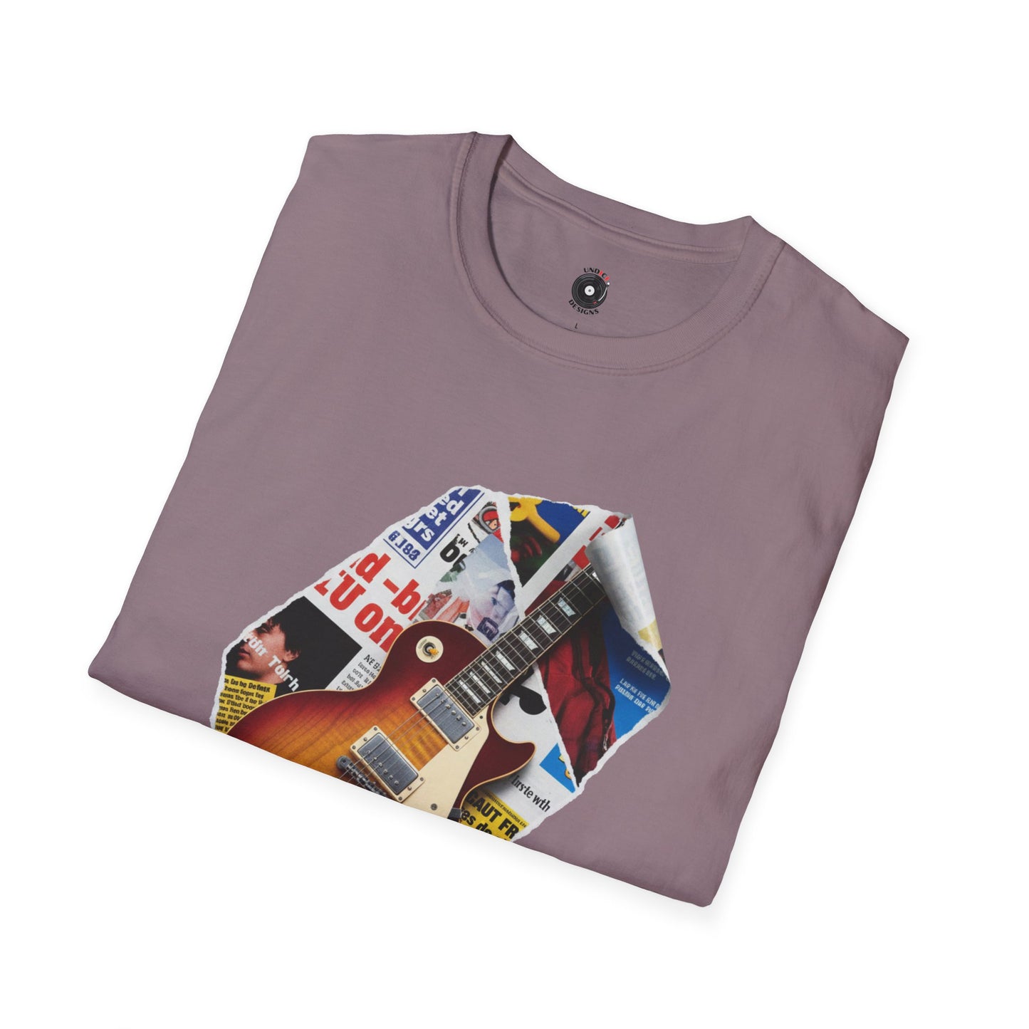 LP style guitar body cutout graphic