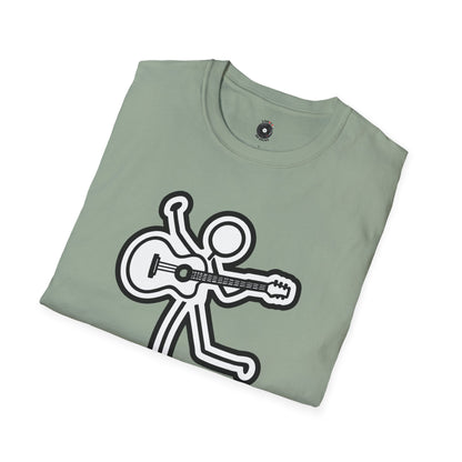 Joe Stick playing an acoustic guitar graphic.