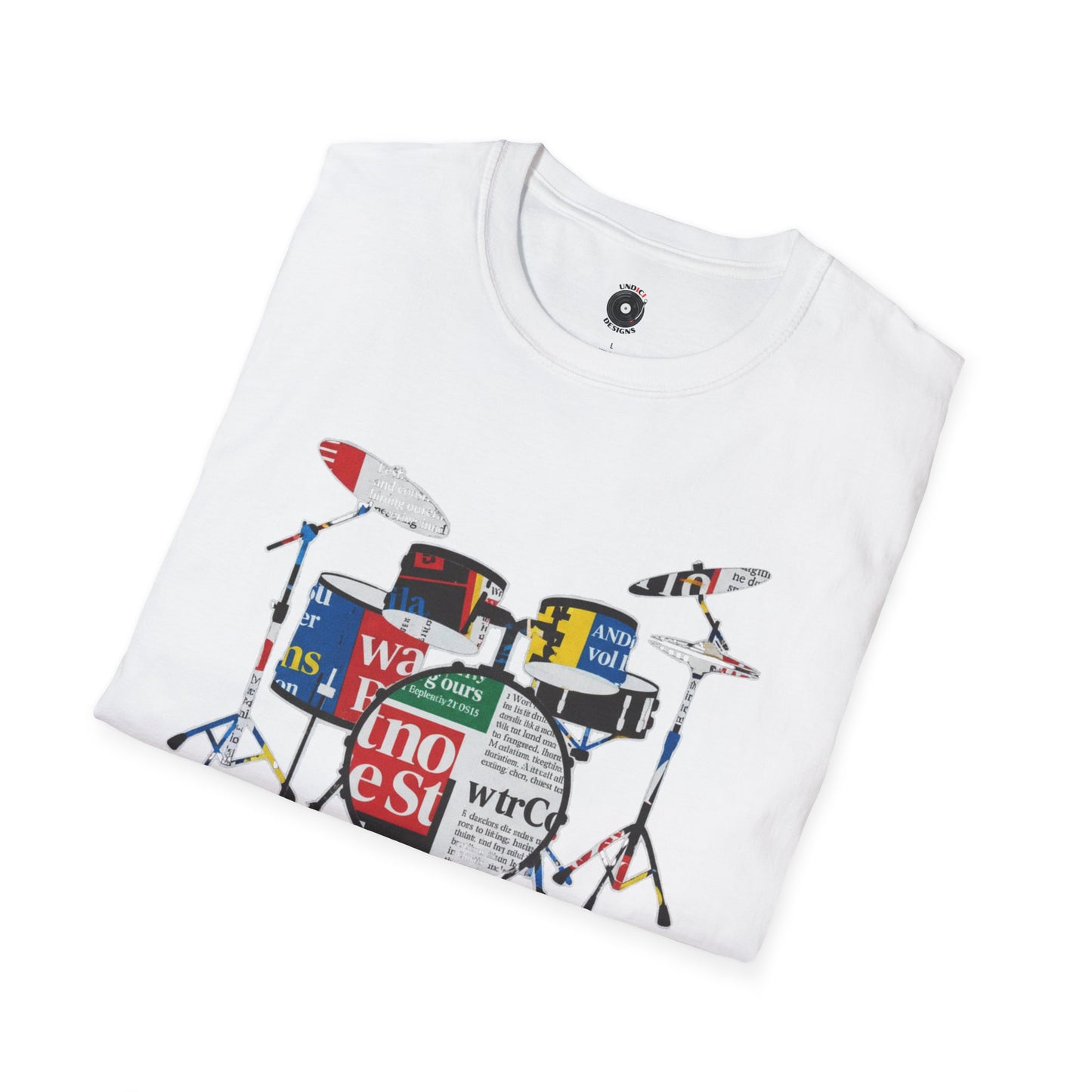 Drum Kit in magazine art graphic