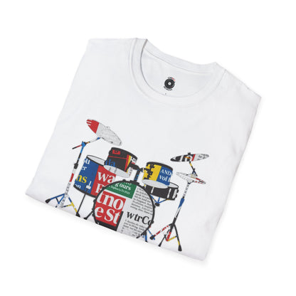 Drum Kit in magazine art graphic