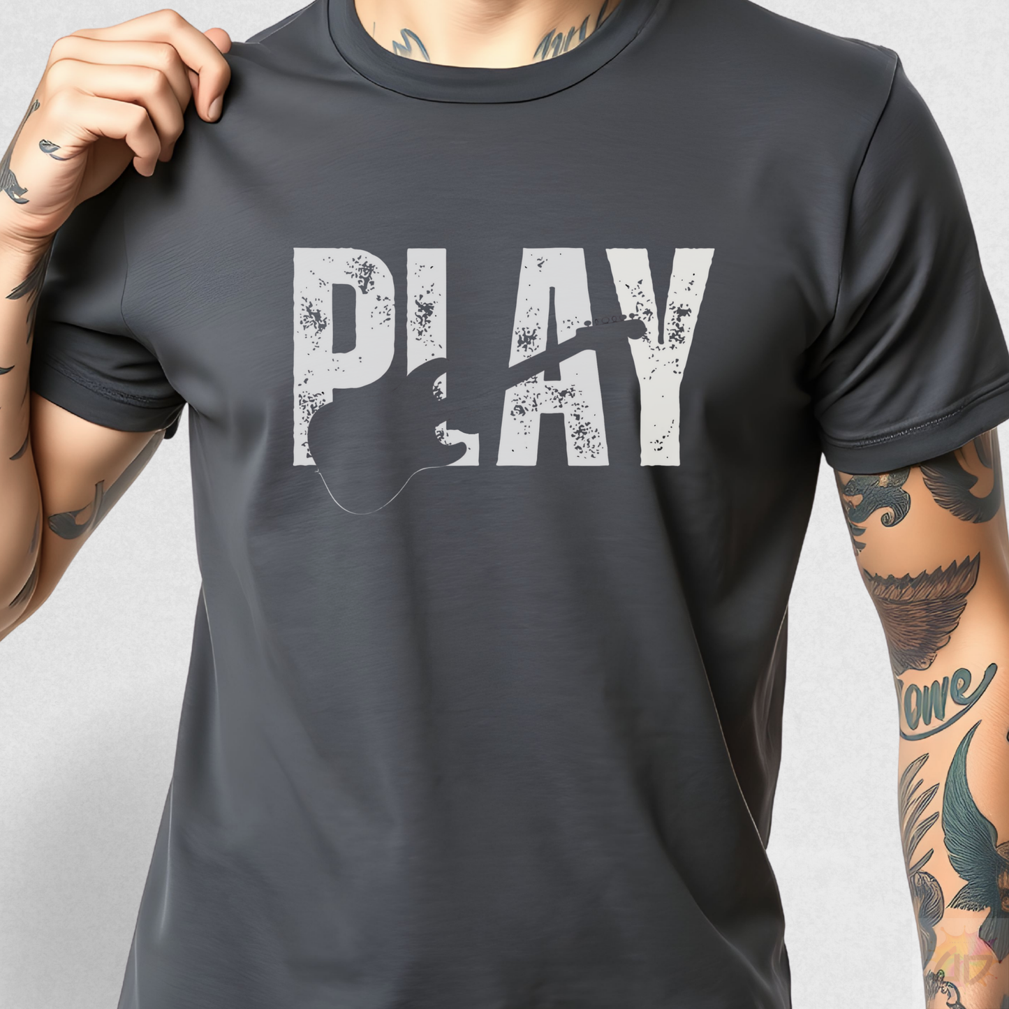 "Play" Grunge Graphic Tee.