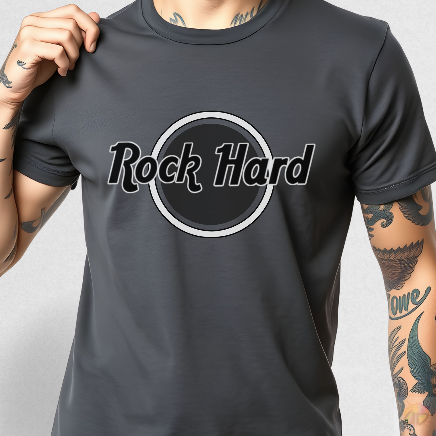 Rock Hard Logo Graphic Tee.