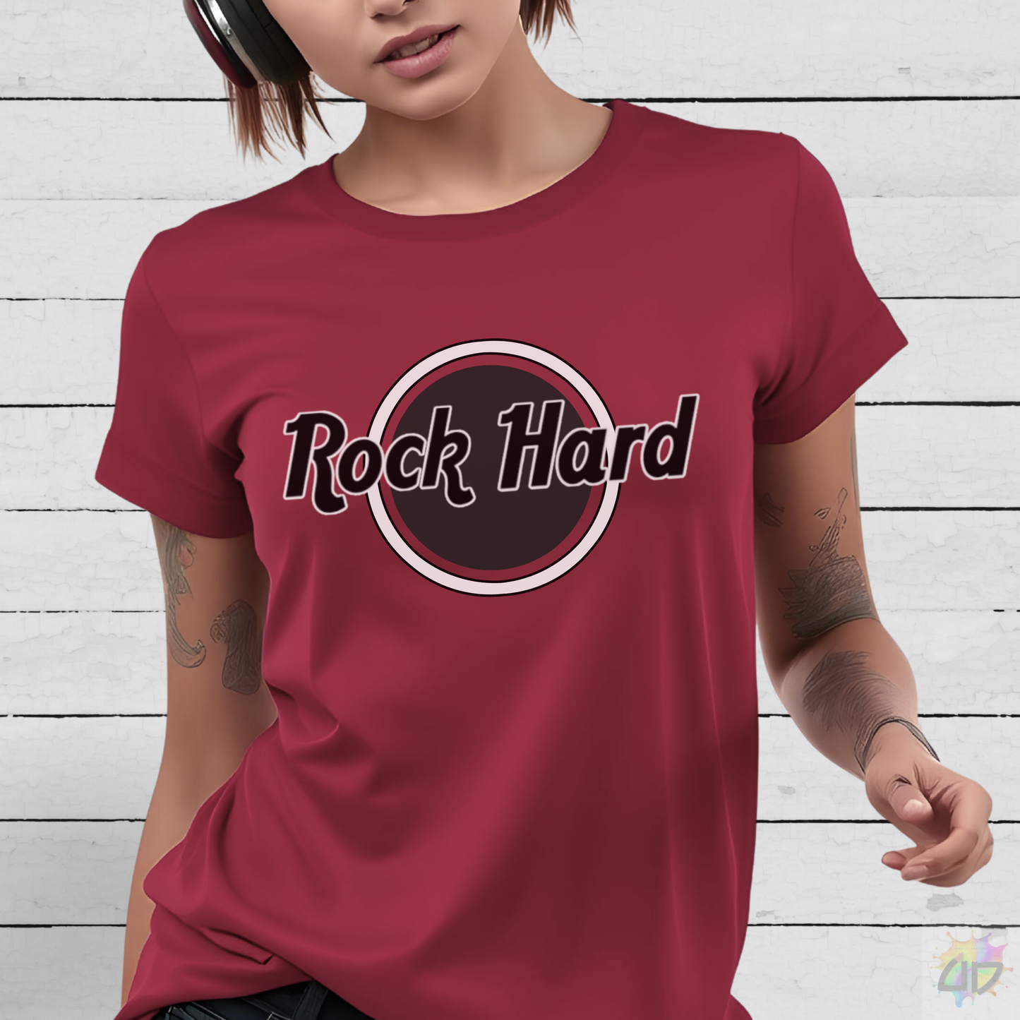 Rock Hard Logo Graphic Tee.
