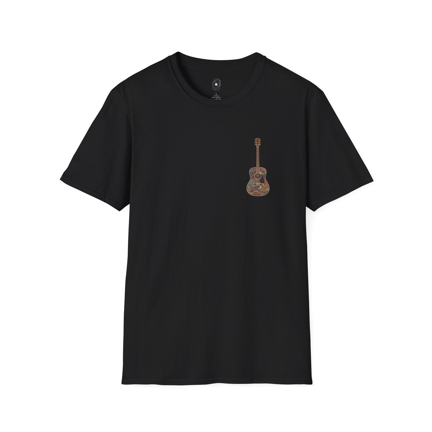 Psychedelic acoustic pocket graphic tee