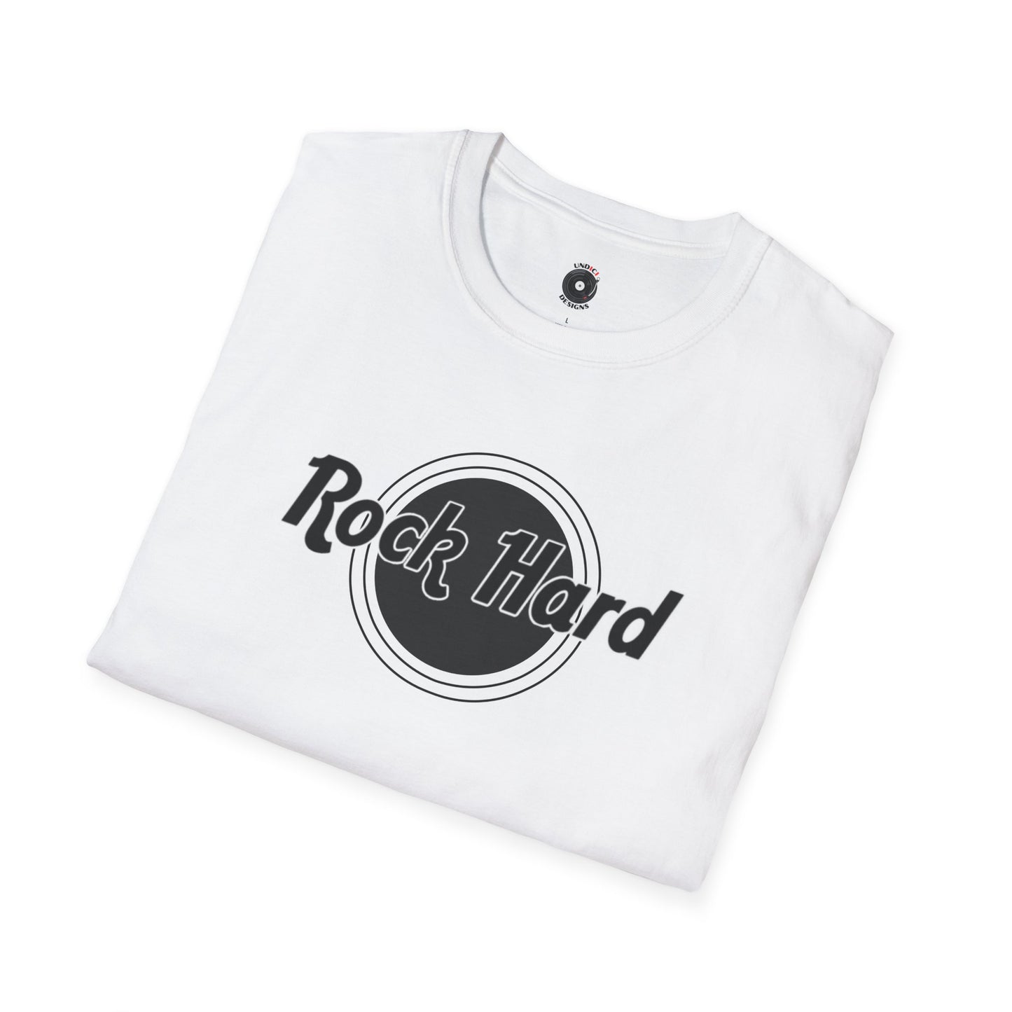 Rock Hard Logo graphic tee.