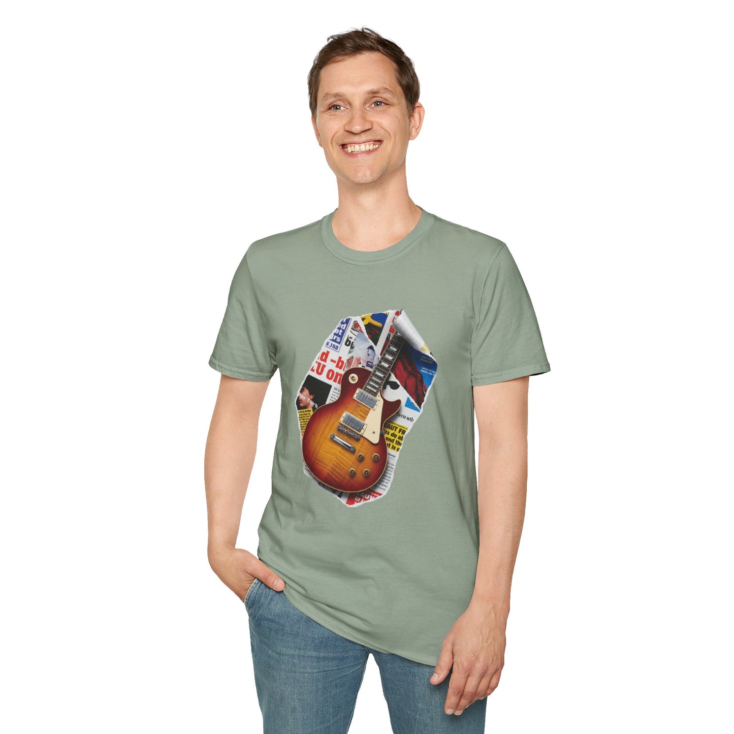 LP style guitar body cutout graphic