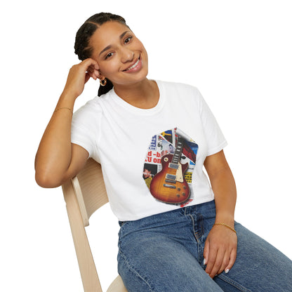 LP style guitar body cutout graphic