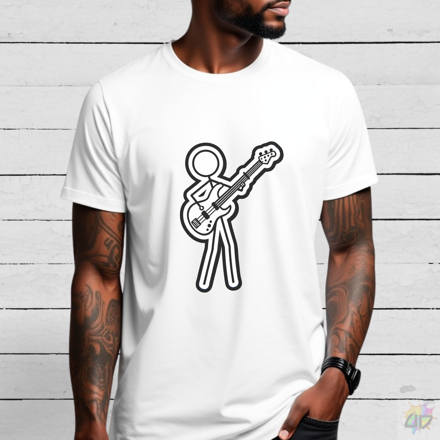 Stick Figure on the Bass Graphic Tee.