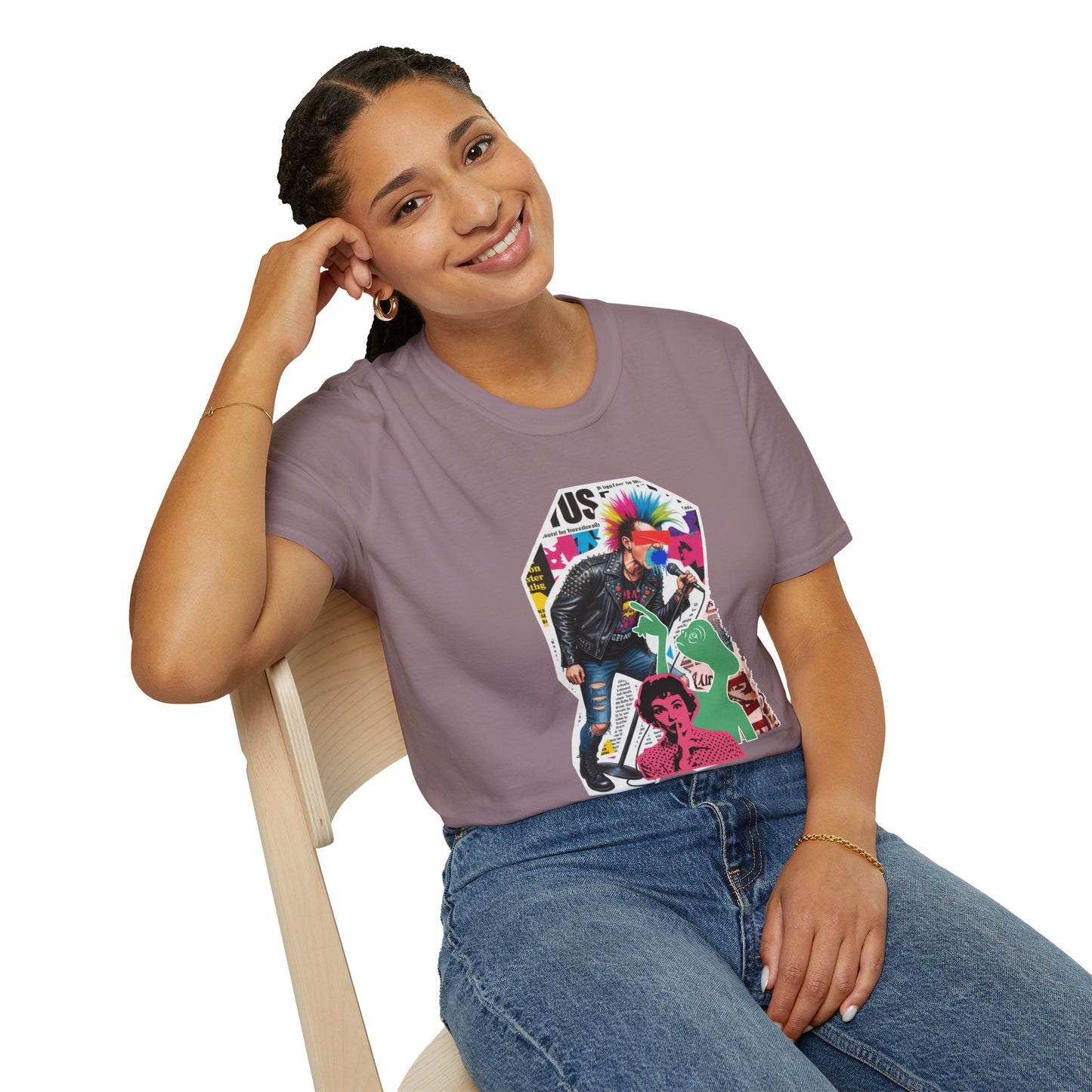 Colorful Punk Rock singer graffiti graphic