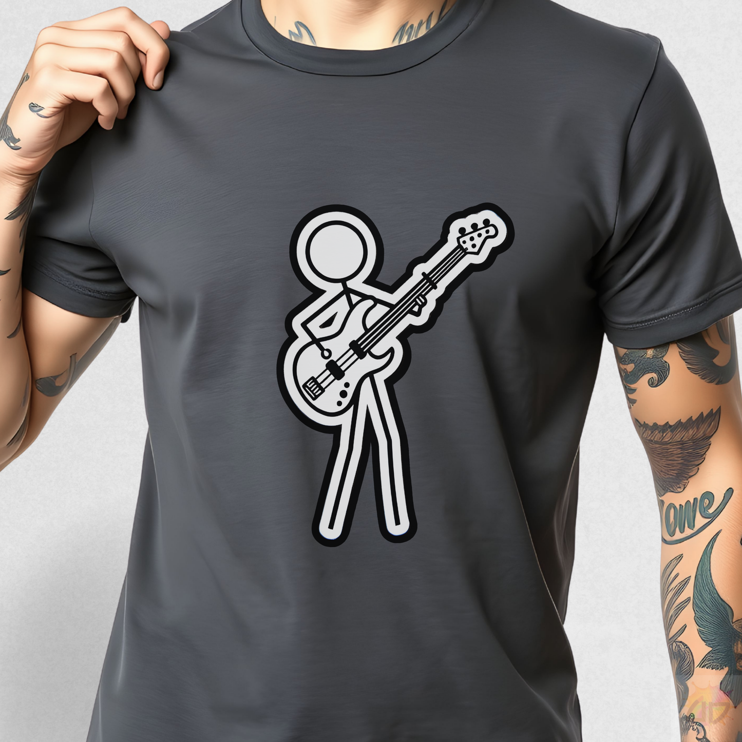 Stick Figure on the Bass Graphic Tee.