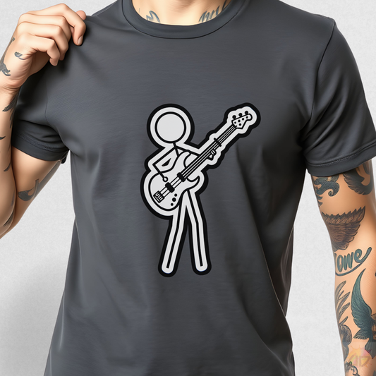 Stick Figure on the Bass Graphic Tee.
