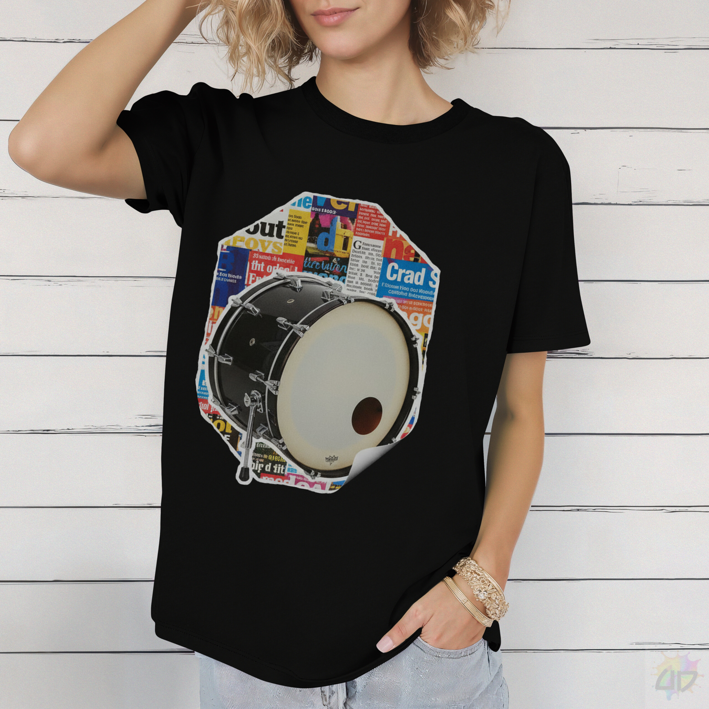 Kick Drum Cutout Graphic Tee.